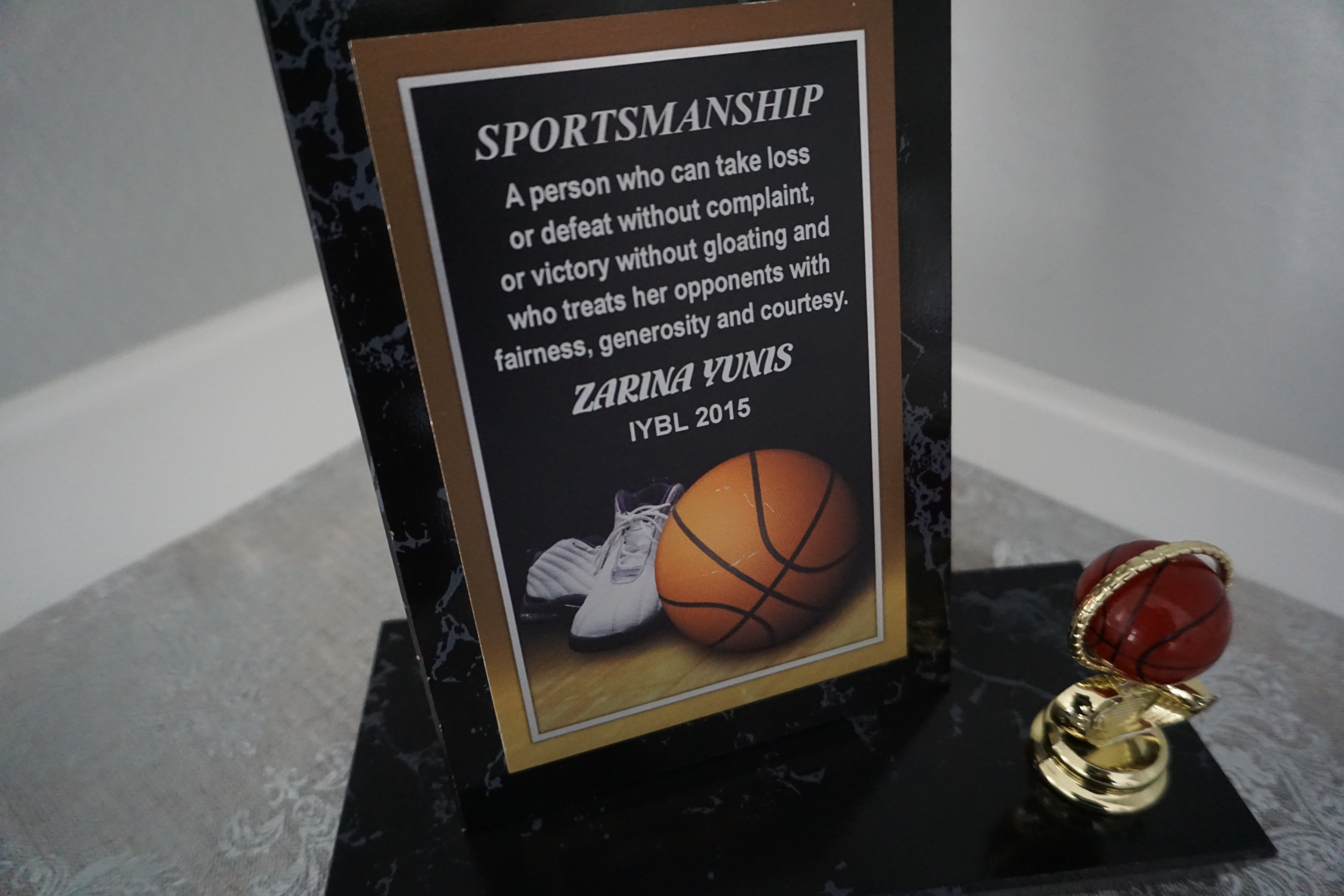 Zarina Sportsmanship Award